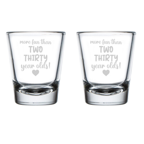 Shot Glasses Set1.75oz2-Pack Funny60th Birthday Gift