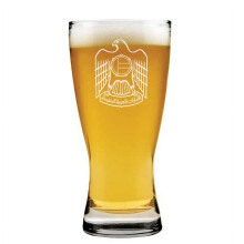 Beer Pilsner Glass UAE Eagle Design 15 oz