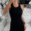 Women's Backless Tank Top Black M 2