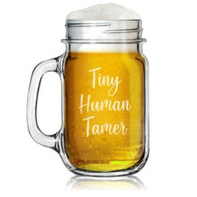 Sklenený hrnček Mason Jar s uškom 16 oz