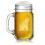 Γυάλινη κούπα Mason Jar 16oz με λαβή, δώρο με αρκουδάκι που βρυχάται 1