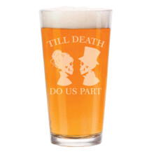 Verre à bière de 47 cl (16 oz) - Cadeau pour les mariés - Anniversaire de mariage