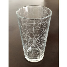 Beer Glass Urban City Map Louisville Kentucky 16 oz