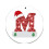 Christmas Tree Ornaments Letters with Red Hat 3 inch 1