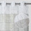 Gray semi-sheer curtains with silver tree branch design, 52 8