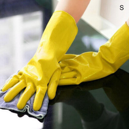 Reusable Kitchen Cleaning Gloves Long Sleeve Thick Latex 3 2