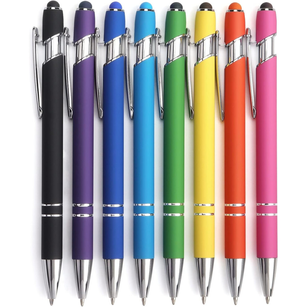 Ballpoint Pen With Stylus Tip Metal 6-Pack Gold 940684058440
