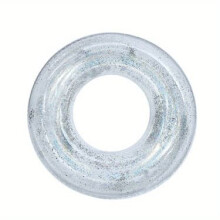 Transparent sequined inflatable swimming ring PVC thickened