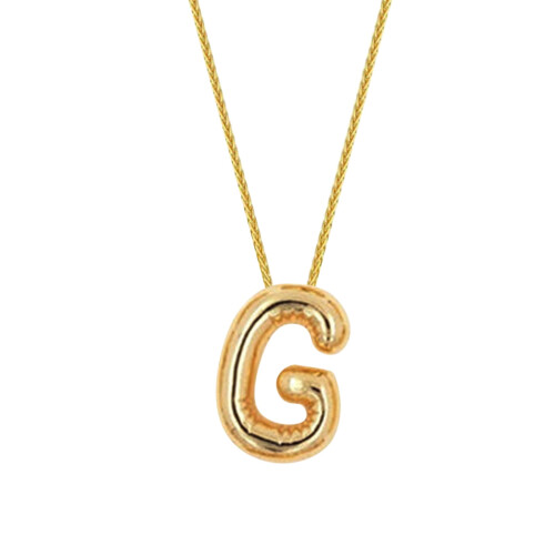 Alfabet hanger koperen ketting (1 stuk)
