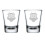 Set mit 2 Schnapsgläsern, 50 ml, Eule, Vintage-Stil 1