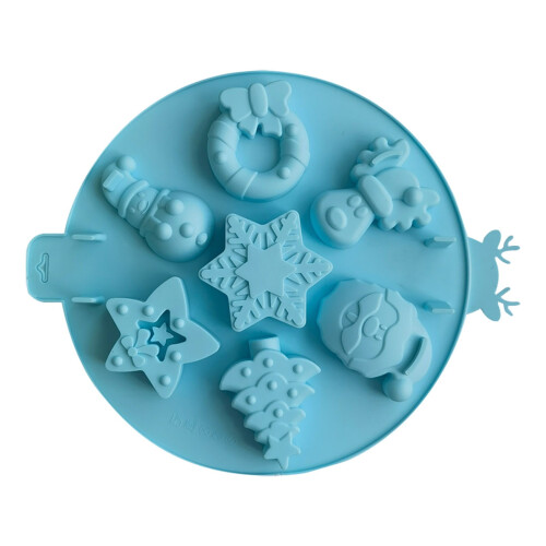 Christmas mould snowman tree candle chocolate 8-line 1