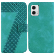 Telefoonhoesje voor Motorola Moto G73 5G met kaartsleuf, flip-folio cover van PU-leer met reliëfpatroon.