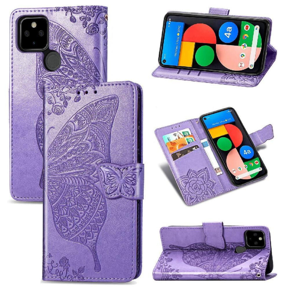 Google Pixel 4A 5G Wallet Case Butterfly Wing Multi-Color 971050036717