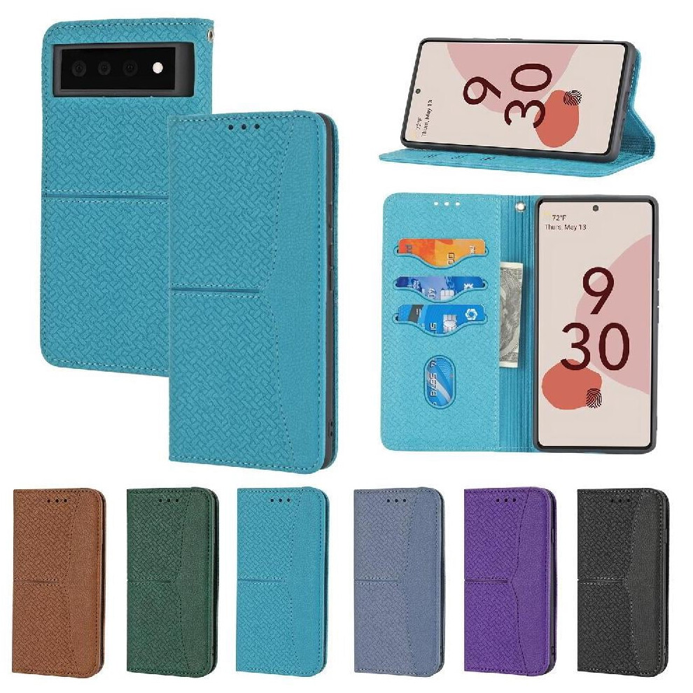 Google Pixel 6 Pu Leather Flip Folio Case With Card Holder 971050036601
