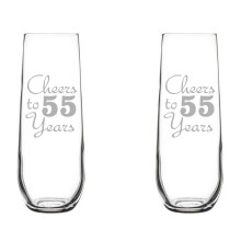 Champagneflutes/mousserende wijnglazen set van 2, 8,5