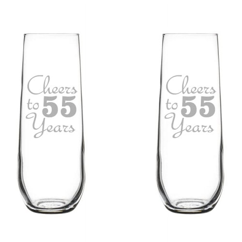 Champagneglas, mousserende vinglas, sæt med 2 stk. 8,5