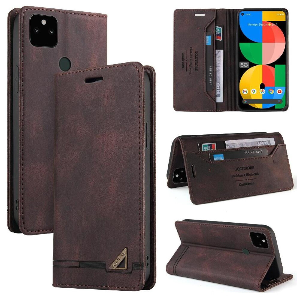 Google Pixel 5A 5G Leather Case With Kickstand And Two Card 971050036809