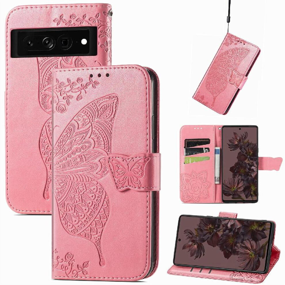 Google Pixel 7 Pro Wallet Case Butterfly Wing Design 971050036755