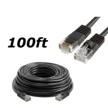 30 m Cat5 RJ45 Ethernet LAN-nettverkskabel for PC Xbox PS Internett-ruter Svart