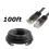 Καλώδιο δικτύου LAN 100FT Cat5RJ45Ethernet για PC Xbox PS Internet Router Μαύρο 1