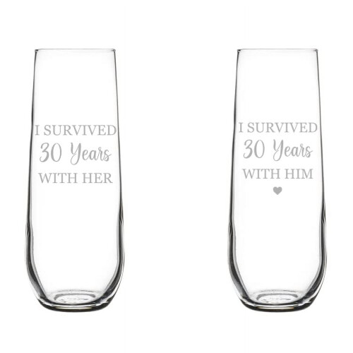 Champagneglas, mousserende vinglas, sæt med 2 stk. 8,5