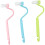 Toilet Brush Set Plastic 3-Piece S-Shaped Handle 3
