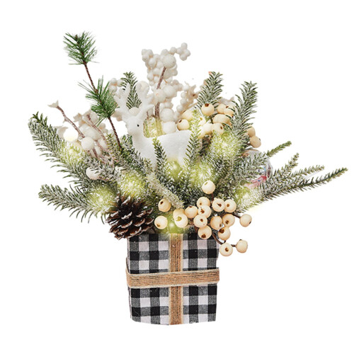 AuroraX Small Christmas Table with Warm White LED Lights 1