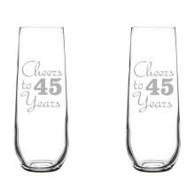 Champagneflutes/mousserende wijnglazen set van 2, 8,5