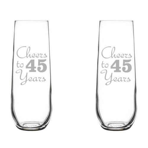 Champagneglas, mousserende vinglas, sæt med 2 stk. 8,5