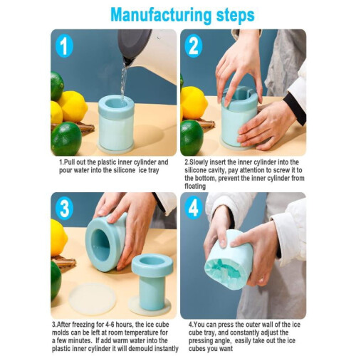 Ensemble de moules à glaçons en silicone alimentaire 2