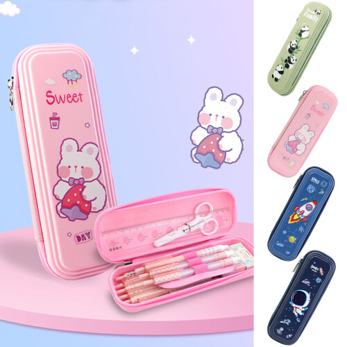 Plastic Pencil Case for Students Large Capacity 2