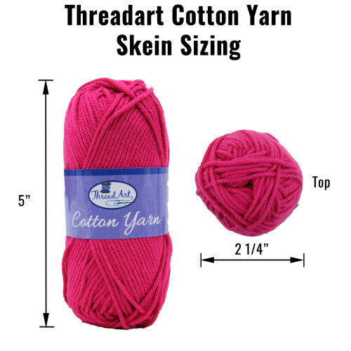 Πακέτο 3 τεμαχίων νημάτων πλεκτού Threadart 100% καθαρό βαμβάκι, μέγεθος 2 | Σκούρο 2