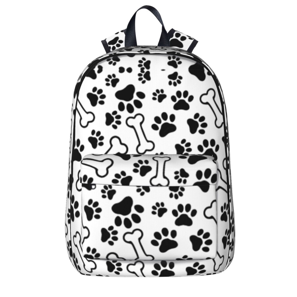 Paw Print Dog Pattern Backpack 15.6-Inch Laptop Bag 900881749626