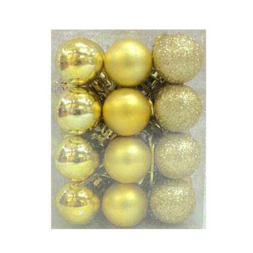 Christmas Balls Silver Shatterproof 24PCS