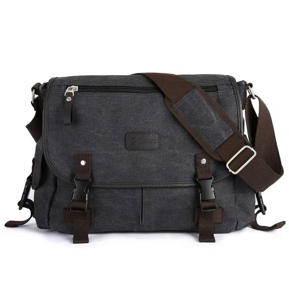 Messenger Bag Canvas Water-Resistant 14 Inch Laptop 900881745116