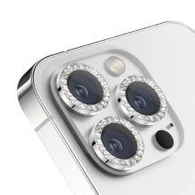 iPhone 13 Camera Protector with Rhinestones Silver 2-Pack