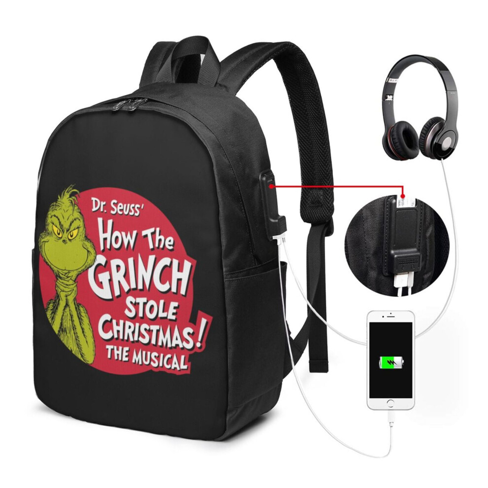Grinch Travel Laptop Backpack Business Durable 15.6-Inch 900881745291
