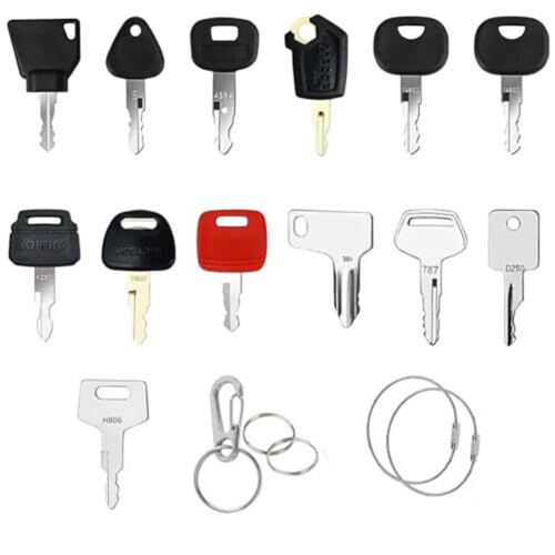 Ignition Starter Key Set for Excavator 18 PCS 1