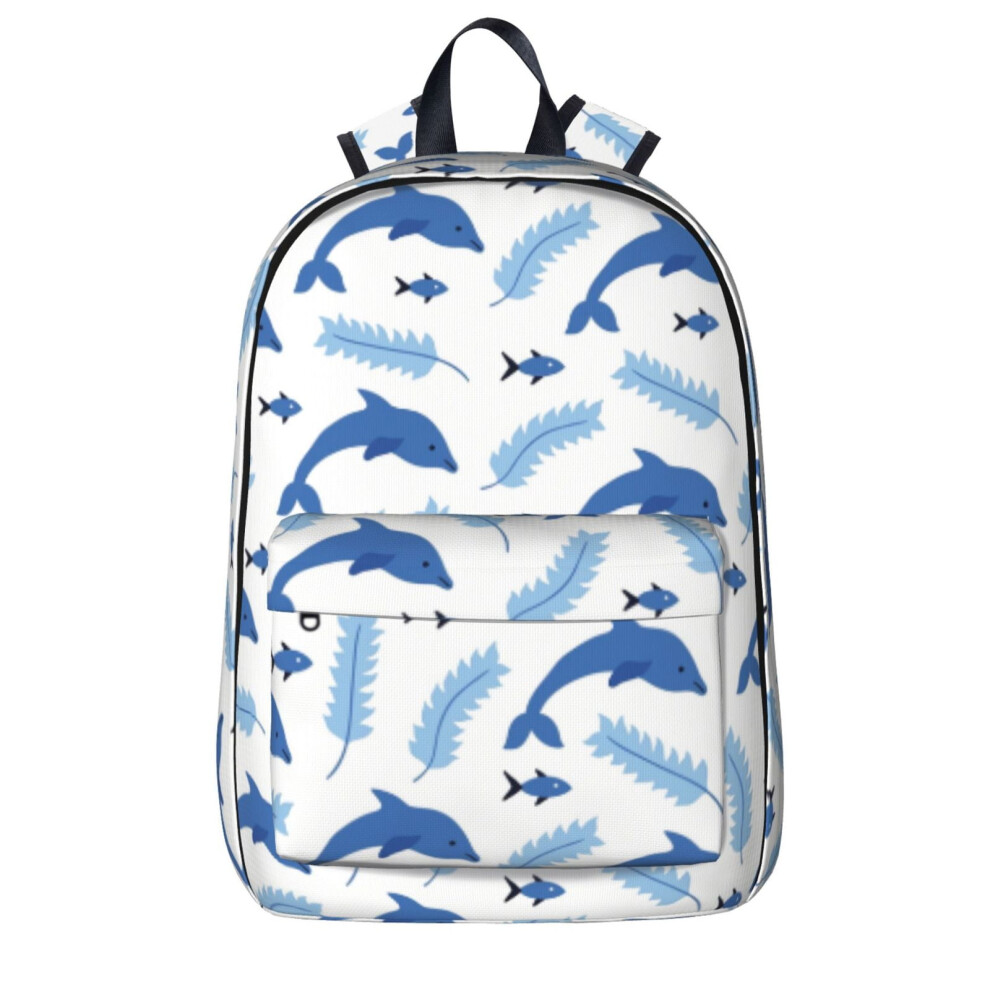 Dolphin Pattern Backpack Laptop Travel Bag 15.6 Inch 900881749800