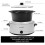 8 Quart Oval Slow Cooker with 3 Settings White Stainless 5