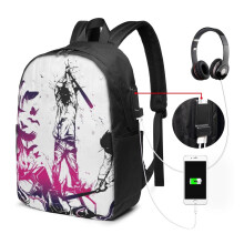 Three Days Grace reisrugzak voor laptops, waterbestendige laptoprugzak voor zakelijk gebruik met USB-oplaadpoort, computertas voor school en