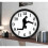 Silly Walk Wall Clock Silent Black Home Decor 3