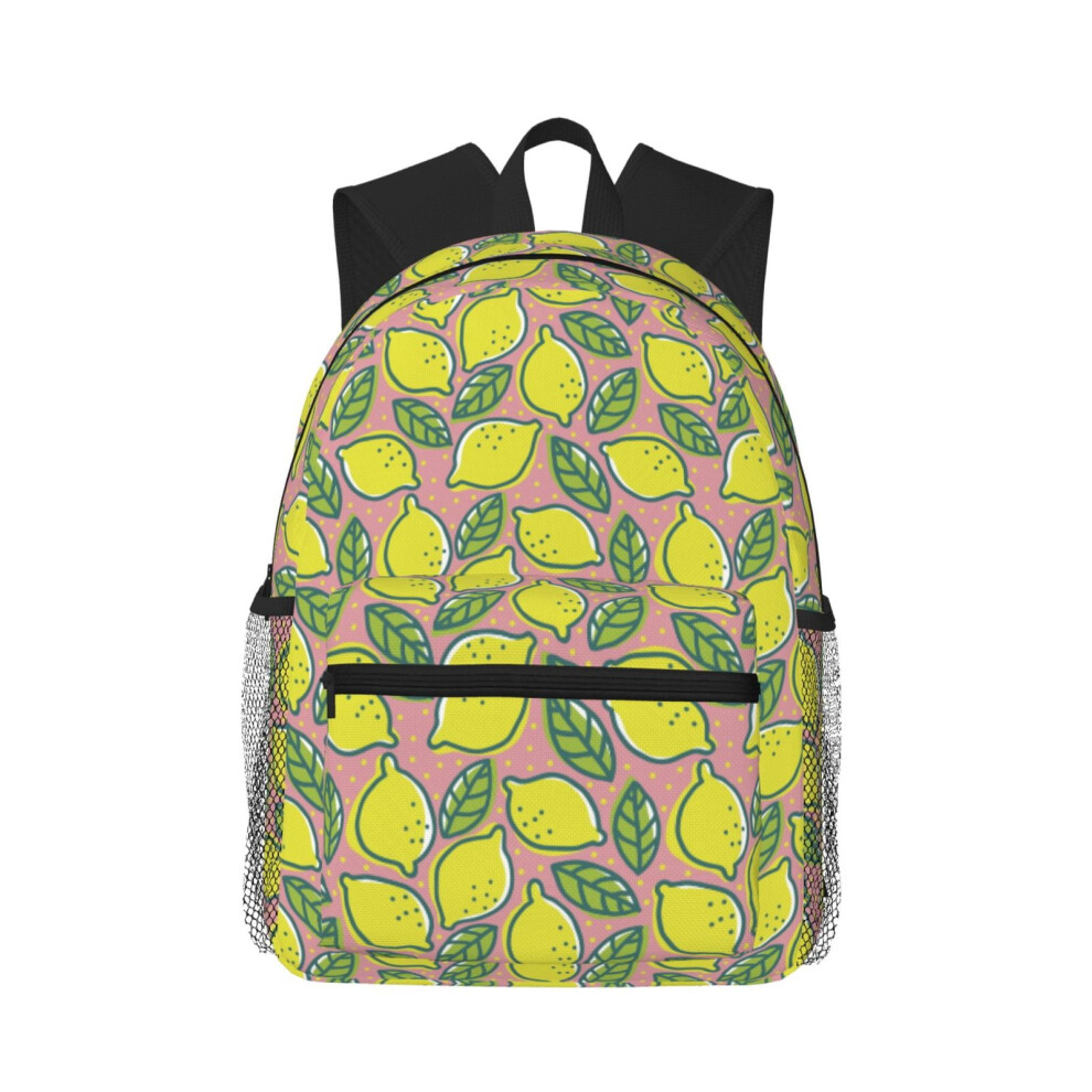 Lemon Pattern Laptop Backpack For Travel And Hiking 900881733151