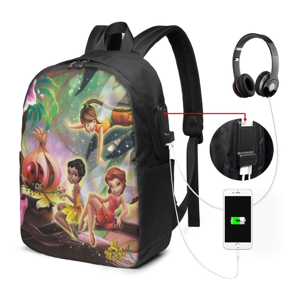 Tinkerbell Travel Laptop Backpack Water Resistant 17 Inch-image-OPC-PW5MXCY-NEW