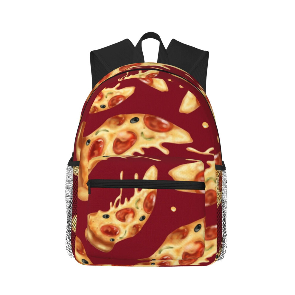 Pizza Pattern Laptop Backpack For Travel And Hiking 900881734479