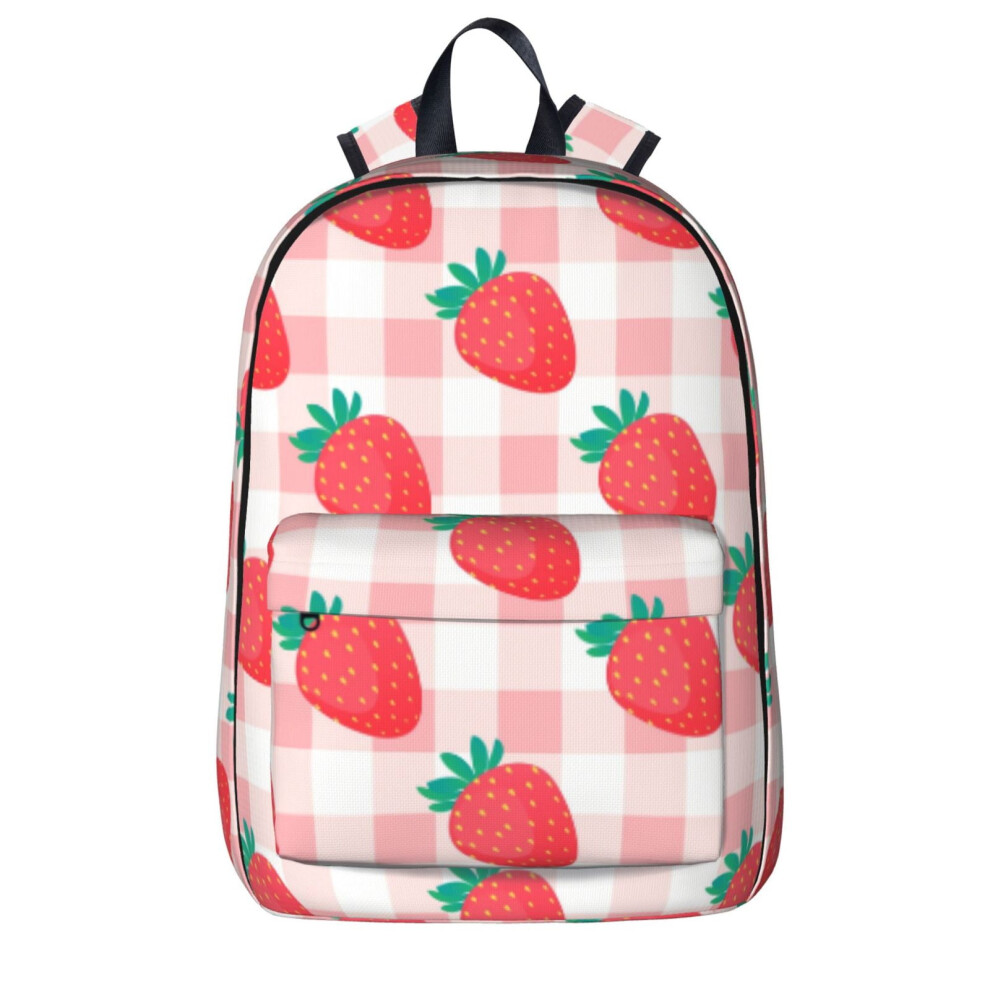 Strawberry Pattern Backpack For Laptop And Travel 900881734110