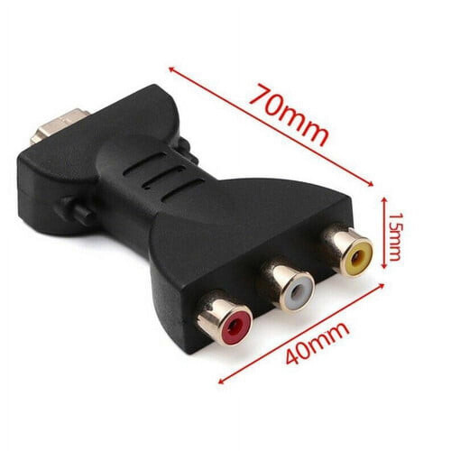 Μετατροπέας βίντεο και ήχου HDMI σε 3RCA Προσαρμογέας βίντεο HDMI σε AV Επιχρυσωμένος 1