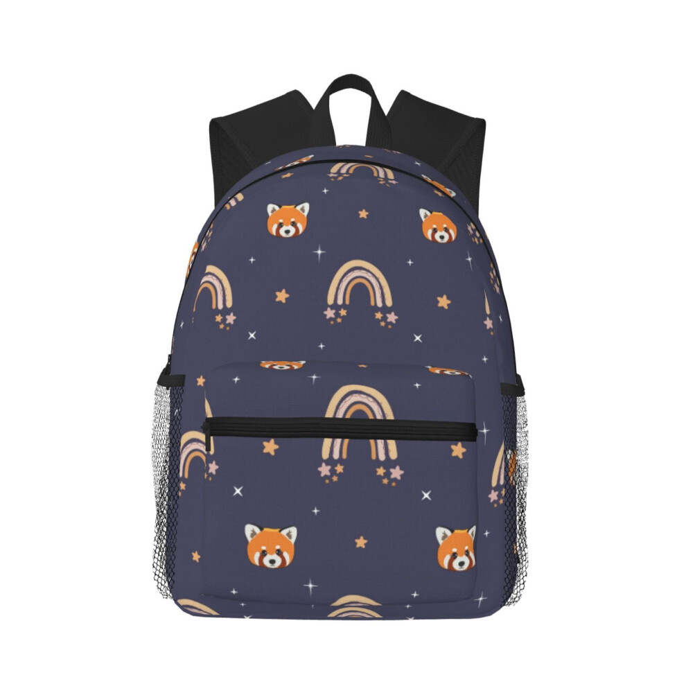 Panda Rainbow Pattern Laptop Backpack 20L Red 900881732833
