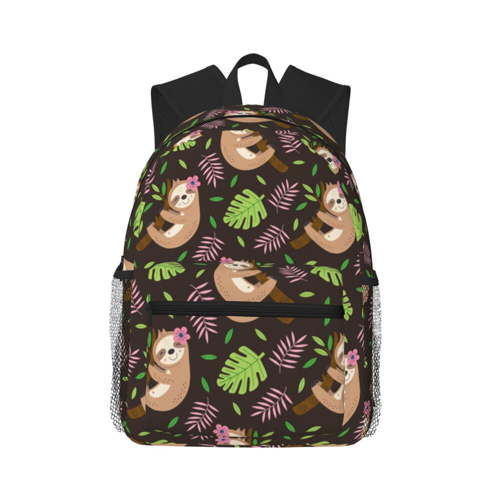 Sloth-Themed Backpack Laptop Travel Bag 15.6-Inch 900881732956