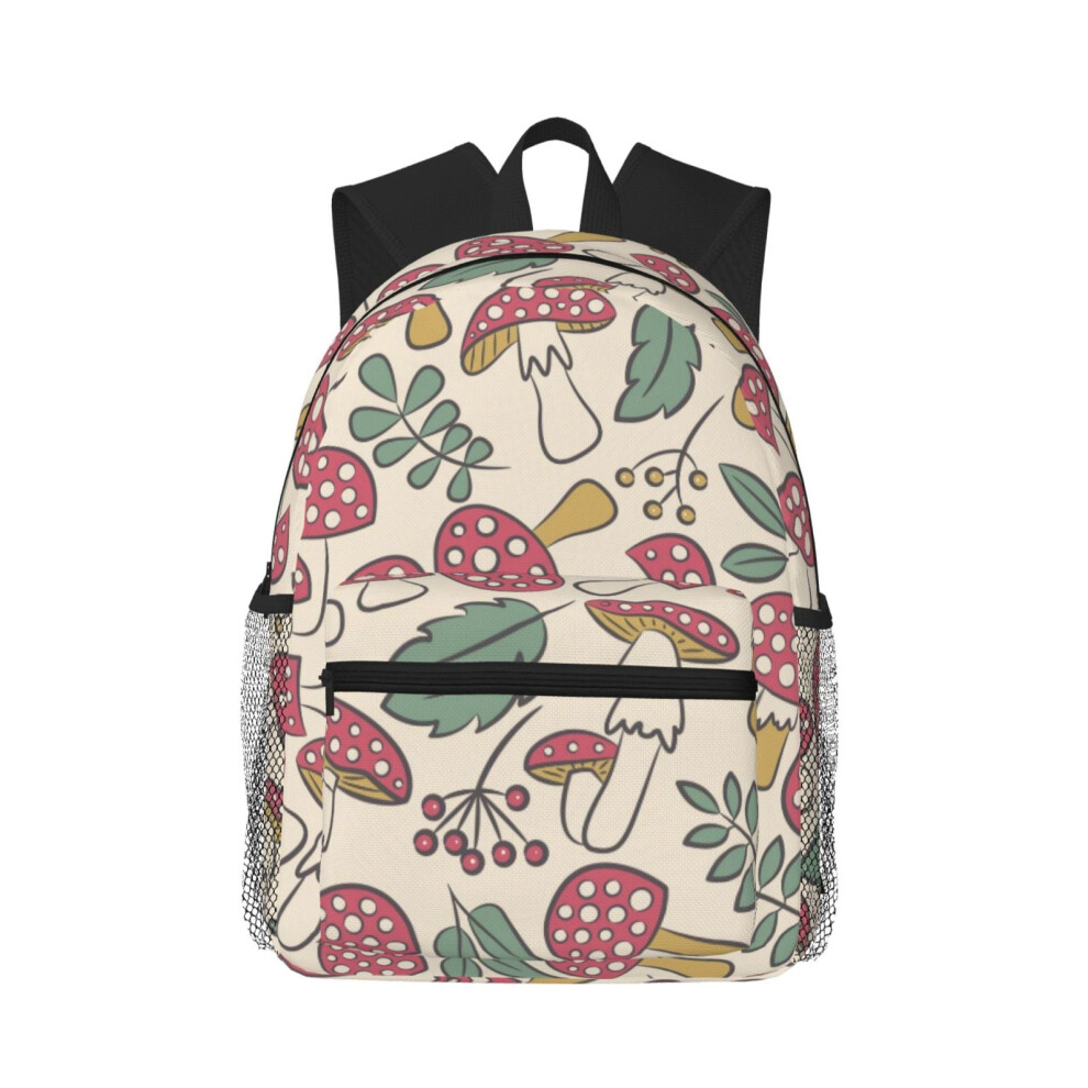 Mushroom And Leaf Pattern Backpack 20L 900881750707
